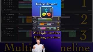 Work with Multiple timline at a time , stacked timeline #davinciresolvestudio #videoediting