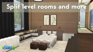 SIMS 4 SPLIT LEVEL ROOM TUTORIAL | No CC or Mods | The Sims 4 Build Tutorial