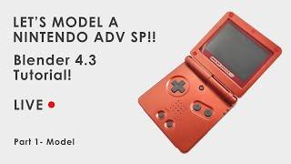 Model a Gameboy Advance SP! ( Modelling for Beginners )!