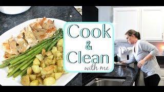 ⭐COOK AND CLEAN WITH ME 2019 | EASY DINNER | NIGHTLY CLEANING ROUTINE | STAY AT HOME MOM