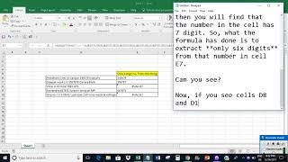 Extract only 6 digit number from a cell string in Excel