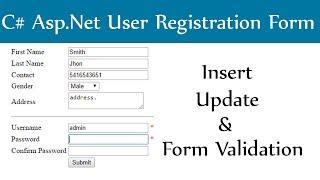 C# Asp.Net - User Registration Or Sign Up With SQL Server