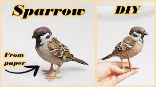 How to make paper SPARROW  | Toilet paper rolls crafts DIY
