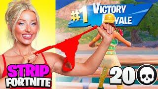 1 KILL = REMOVE 1 CLOTHING PIECE ON FORTNITE | Charlotte Parkes