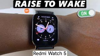 How To Enable 'Raise To Wake' On Redmi Watch 5 Lite