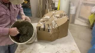 Making a rock using a cardboard form (part-1)