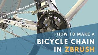 ZBrush Hard Surface, modeling a bicycle chain in 3D with ZBrush using ZModeler