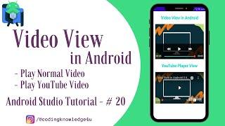 Video View in Android II Android Studio Tutorial - #20