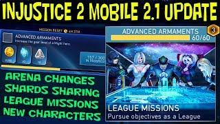 Injustice 2 Mobile 2.1 Update. ARENA CHANGES, Missions and Shard Sharing in Leagues, Black Lightning