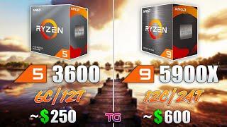 Ryzen 5 3600 vs Ryzen 9 5900X - How Big is the Difference?
