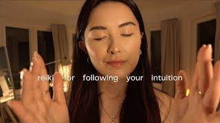 ASMR Reiki for Following your Intuition (crystals, body scan, soft music, soft spoken)