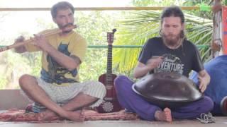 Three pandas and the Moon - io handpan & bansuri, Arambol, Goa 2016