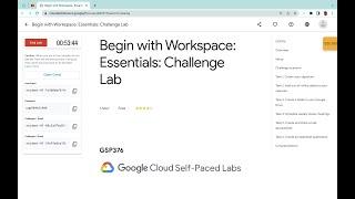 Begin with Workspace: Essentials: Challenge Lab || #qwiklabs || #GSP376