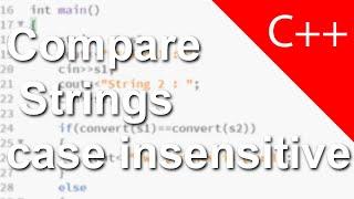 Compare Two Strings in C++ Without Case Sensitive