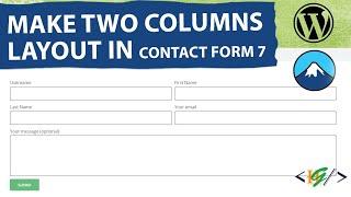 How to Create Two Columns Layout in Mobile, Tablet and Desktop in Contact Form 7 WordPress