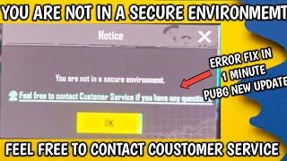 You Are Not In A Secure Enviromemt Pubg | Pubg Mobile Unlink Issue Fix | Pubg new update issue Fix