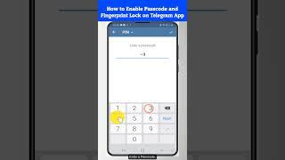 How to Enable Passcode and Fingerprint Lock on Telegram #shorts #telegram
