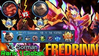 Top Global Fredrinn VS Top Global Bane - Top 1 Global Fredrinn by YT: Sorman. - Mobile Legends