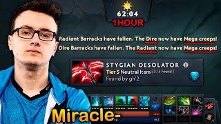 Miracle- deals with INTENSE 1H GAME Megacreeps vs Megacreeps, Morphling