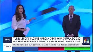 Problema técnico faz Christiane Pelajo conversar com o mapa no "Jornal Times Brasil" (18/11/24)