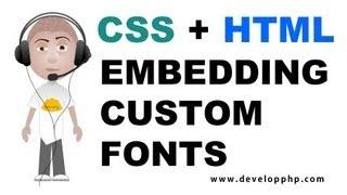 CSS HTML Embed Custom Font Tutorial for Cool Special Epic Web Site Text