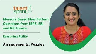 Arrangements and Puzzles || Memory Based New Pattern Questions from IBPS, SBI and RBI Exams