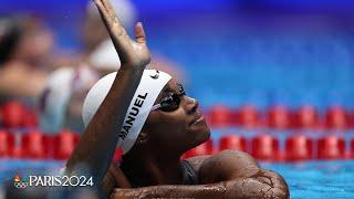 Simone Manuel posts fastest women's 100m freestyle time of heats at Olympic Trials | NBC Sports