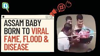 Assam Floods: Viral Video of Dad & Newborn Baby Tells a Grim Story of Childbirth in India |The Quint