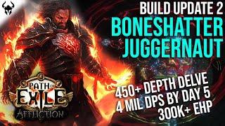 Boneshatter Juggernaut for Delve League Starter Build - Update 2 | PoE 3.23 Affliction