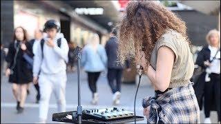 Tanya George live on bourke st melbourne busking