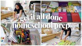 HOW I PREP & ORGANIZE MY HOMESCHOOL CURRICULUM AND SCHOOL SUPPLIES for our  SCHOOL YEAR !