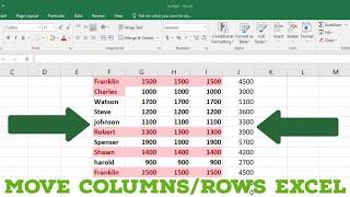 How To Move Columns In Excel | Swap Rows / Columns In excel, Very Simple and Easy