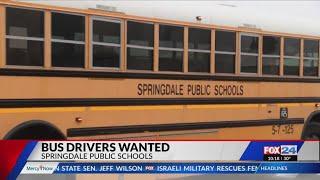 Springdale Public Schools aim to hire 10 bus drivers by Thanksgiving