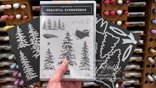 Winter Moonlit Forest Card Tutorial | Stampin' Up! Peaceful Evergreens Ideas