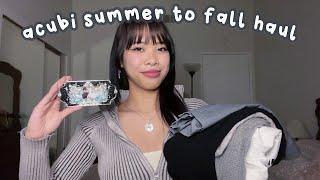 YESSTYLE ACUBI SUMMER TO FALL HAUL (trendy clothes, makeup, skincare)