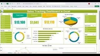 Sales Tracking Dashboard with Data Entry Form in Excel