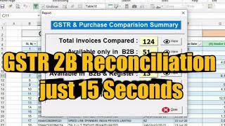 GSTR 2B Reconciliation just 15 seconds ( Free Demo Available )