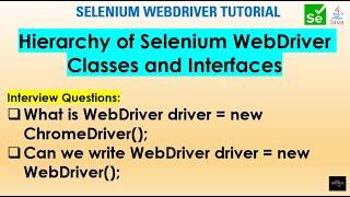 Hierarchy of Selenium Classes and Interfaces Explained