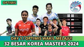 JADWAL KOREA MASTERS 2024 HARI INI #koreamasters2024