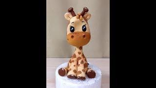 Жирафик ( мк жираф из мастики )( How to Make a Cute Fondant Giraffe). Танинторт