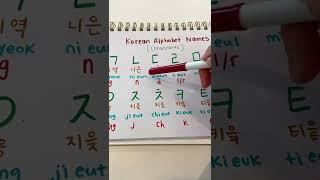 Korean Alphabet Names Part 1 