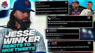 Jesse Winker REACTS To Nice Tweets, Explains Why He Lays on Grass and His Desire to Return to Queens