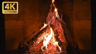 Fireplace in the Сountryside 4K Crackling Fire and Nature Sounds for Relaxation. Fireplace Burning