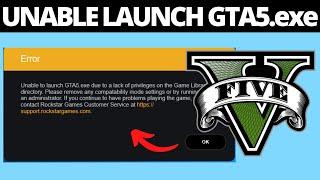 Fix Error Unable To Launch GTA5.exe Due To Lack Of Privileges on The Game Library Directory