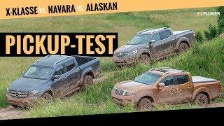 Mercedes X-Klasse gegen Nissan Navara & Renault Alaskan (Pickup Vergleich 2019) (With Eng Subs)