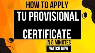 "Step-by-Step Guide to Applying for a TU Provisional Certificate | Must-Watch for Students 2081