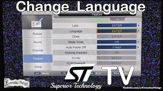 How to change the language on ST TV (Superior Technology ST Non Smart TV)