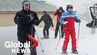 Putin takes Belarus president Lukashenko skiing in Sochi