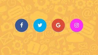 How To Create Social Media Buttons Hover Effect Only HTML and CSS