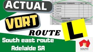 My Actual Vehicle On Road Test (VORT) route - Marion South Australia